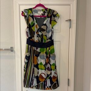 Anthropology Moulinette Soeurs Colorful Circle Print Midi Dress